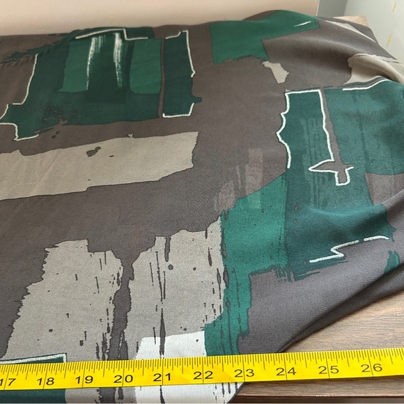 RACHEL Rachel Roy Teal and Gray Patterned Blouse M - Picture 6 of 7